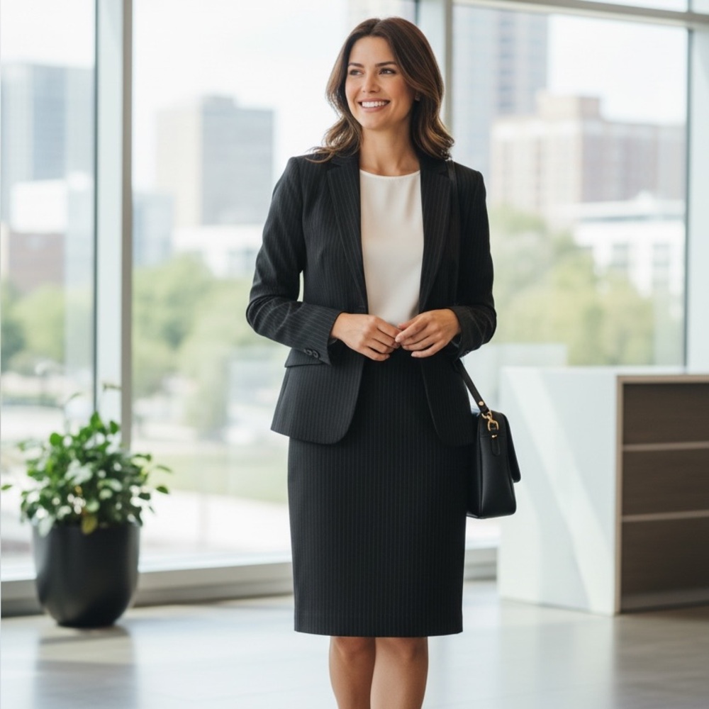 NEW The Limited Black Suit 12 Skirt 14 Blazer Jacket Business Career NWT